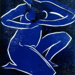 D-076: Hockende, 1965, 59,5x42,2cm, Linoldruck auf weißem Papier