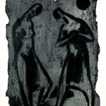 D-009: Zwei Menschen, 1961, 76,6x56,3cm, Gravure zweifarbig