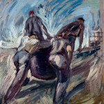 M-104: Arbeiter, 1959, 60x50cm, Öl auf Holz