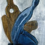 M-120: Zwei Menschen, 1965, 100x80cm, Mischtechnik auf Leinwand