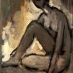 M-132: Hockende, 1964, 95x80cm, Öl auf Leinwand