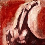 M-170: Sich aufbäumendes Pferd, 1968, 100x80cm, Öl auf Leinwand