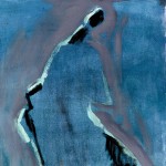 M-225: Komposition Grün-Schwarz, 1970, 70x55cm, Öl auf Leinwand