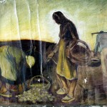 M-024: Bauern bei der Kartoffellese, 1949, 59x77cm, Öl auf Leinwand