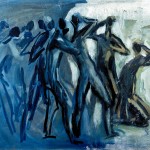 M-269: Gefangenenchor aus Fidelio, 1987, 70x90cm, Öl auf Leinwand