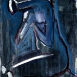 M-275: Hockende Grün-Schwarz, 1974, 80x70cm, Öl auf Leinwand