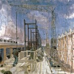 M-032, Werft Stralsund, 1948, 65x70cm, Tempera auf Packpapier