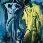 M-360: Zwei Menschen, 1979, 150x125cm, Mischtechnik auf Leinwand