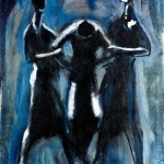 M-366: Drei Menschen, 1978, 98x80cm, Öl auf Leinwand