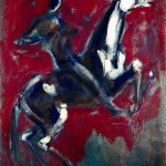 M-375: Rot-Schwarz, 1976, 110x81cm, Öl auf Leinwand