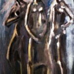 M-378: Drei Frauen, 1976, 180x115cm, Mischtechnik auf Leinwand