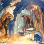 M-420: Pastorale, 1982, 80x90cm, Öl auf Leinwand