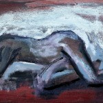M-431: Liegende, 1986, 40x70cm, Mischtechnik auf Leinwand