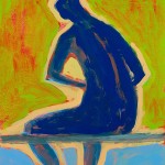 M-520: Sitzende, ca. 1991, 80x60cm, Öl auf Leinwand