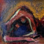 M-537: Liegende, 1974, 50x90cm, Mischtechnik auf Leinwand